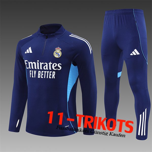Real Madrid Trainingsanzug Kinder Königsblau 2025/2026 Real Madrid Trainingsanzug Kinder Königsblau 2025/2026