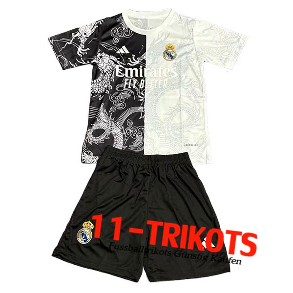 Real Madrid Kinder Fussball Trikots Special Edition Schwarz/Weiß 2025/2026