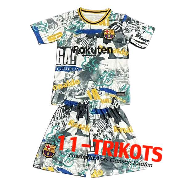 Barcelona Kinder Fussball Trikots Special Edition Grün 2025/2026