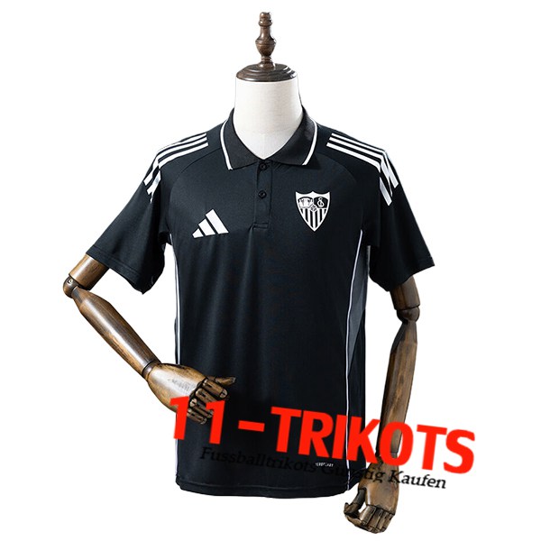 Sevilla FC Poloshirt Schwarz/Weiß 2025/2026