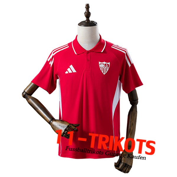 Sevilla FC Poloshirt Rot/Weiß 2025/2026