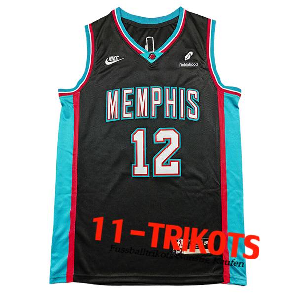 Memphis Grizzlies Trikot (MORANT #12) 2025/26 Schwarz/Blau/Rot Memphis Grizzlies Trikot (MORANT #12) 2025/26 Schwarz/Blau/Rot