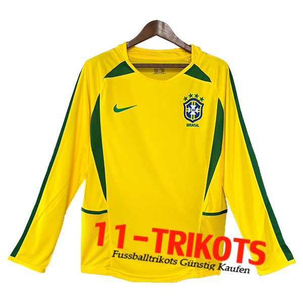 Brasilien Retro Heimtrikot Langarms 2002 Brasilien Retro Heimtrikot Langarms 2002