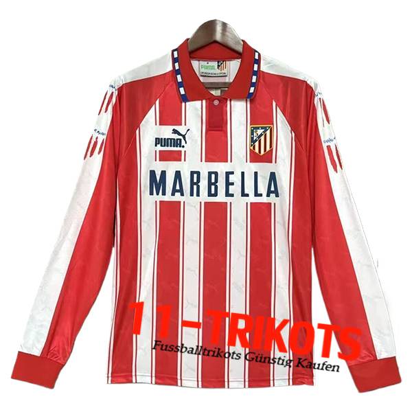 Atletico Madrid Retro Heimtrikot Langarms 1994/1995 Atletico Madrid Retro Heimtrikot Langarms 1994/1995