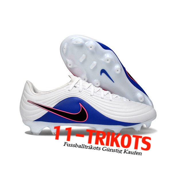 Nike Fussballschuhe Tiempo Legend XI Elite FG Weiß/Blau/Schwarz Nike Fussballschuhe Tiempo Legend XI Elite FG Weiß/Blau/Schwarz