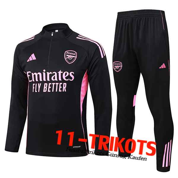 Arsenal Trainingsanzug Schwarz/Rosa 2025/2026 -02 Arsenal Trainingsanzug Schwarz/Rosa 2025/2026 -02