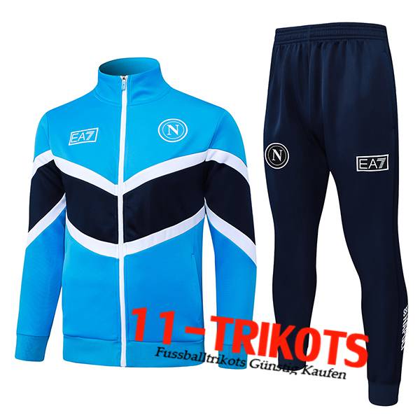 SSC Neapel Trainingsanzug jacke Blau/Weiß 2025/2026 SSC Neapel Trainingsanzug jacke Blau/Weiß 2025/2026