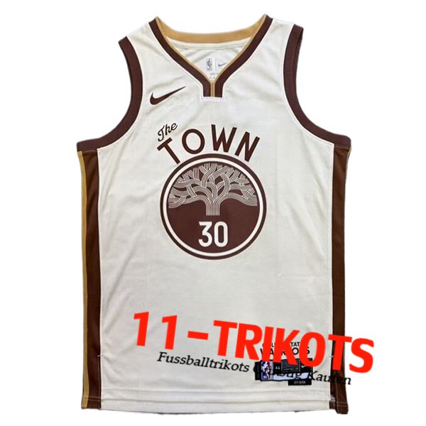 Golden State Warriors Trikot (CURRY #30) 2025/26 Beige/Braun