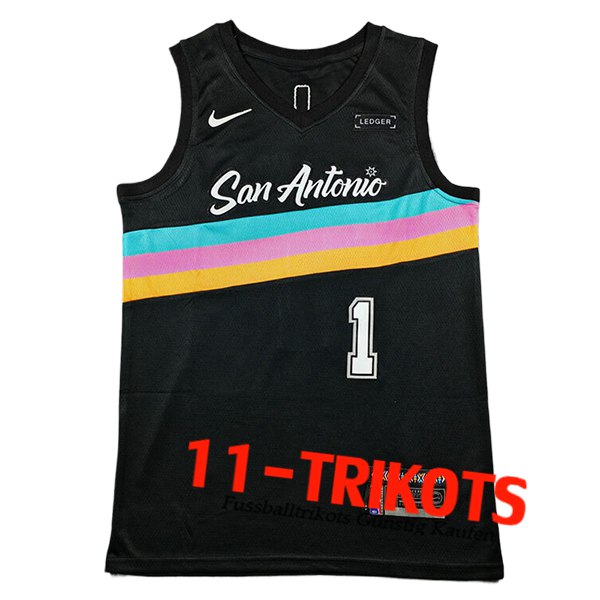 San Antonio Spurs (WEMBANYAMA #1) 2025/26 Schwarz San Antonio Spurs (WEMBANYAMA #1) 2025/26 Schwarz