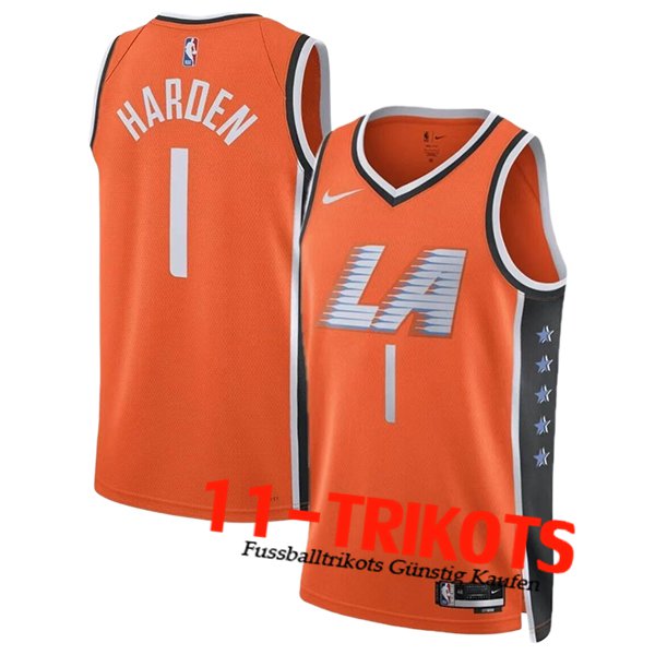 Los Angeles Clippers (HARDEN #1) 2025/26 Orange/Schwarz