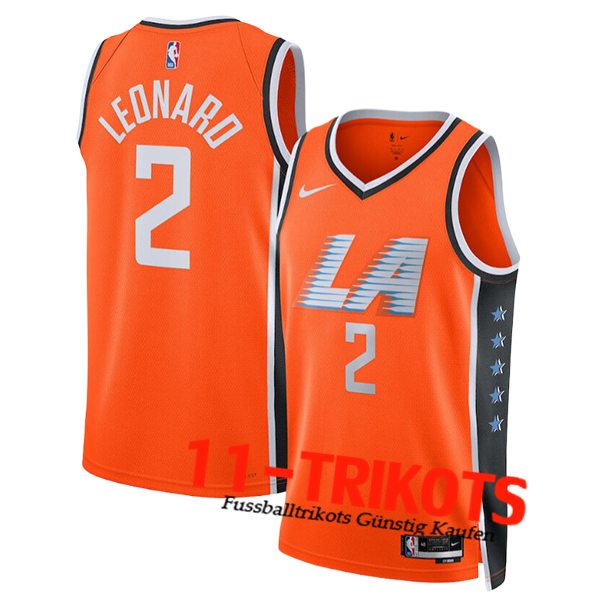 Los Angeles Clippers (LEONARD #2) 2025/26 Orange/Schwarz