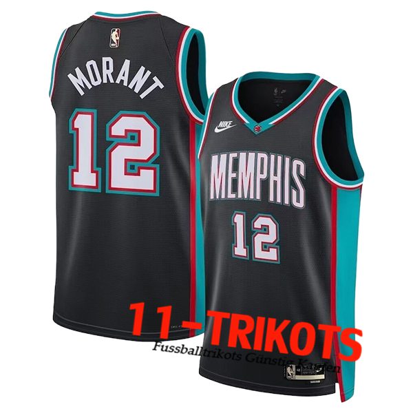 Detroit Pistons (MORANT #12) 2025/26 Schwarz/Blau/Rot