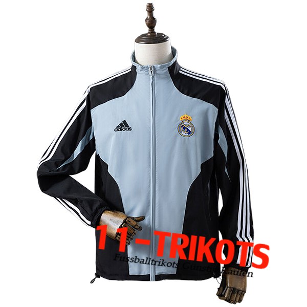 Real Madrid Windjacke Grau/Schwarz/Weiß 2025/2026