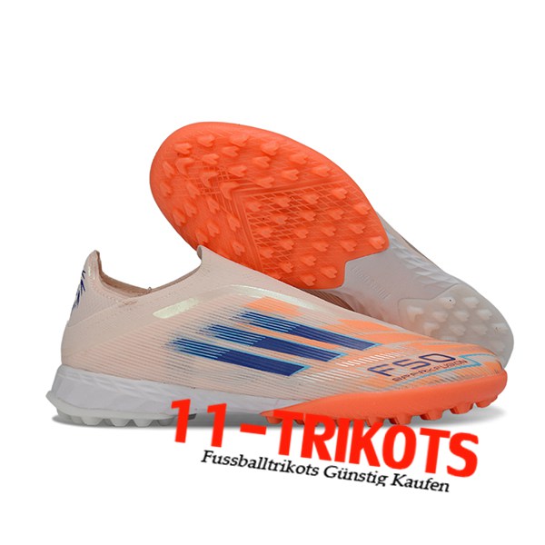 Adidas Fussballschuhe F50 Pro Laceless TF Orange/Blau Adidas Fussballschuhe F50 Pro Laceless TF Orange/Blau