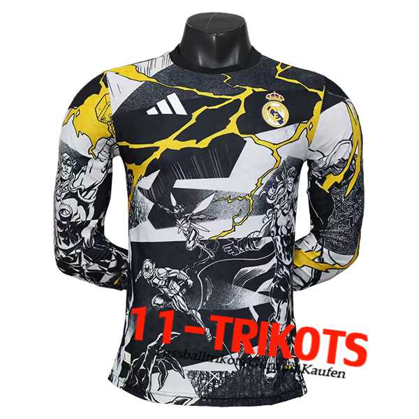 Real Madrid Fussball Trikots Langarms Special Edition Schwarz/Weiß 2025/2026