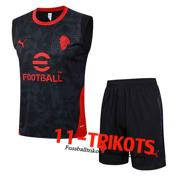 AC Milan Tanktoppakken Zwart/Grijs/Rood 2025/2026 AC Milan Tanktoppakken Zwart/Grijs/Rood 2025/2026