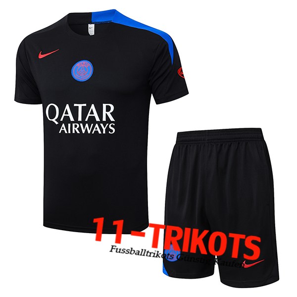 PSG Training T-Shirt Zwart/Blauw 2025/2026