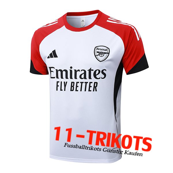Arsenal Training T-Shirt Wit/Rood/Zwart 2025/2026