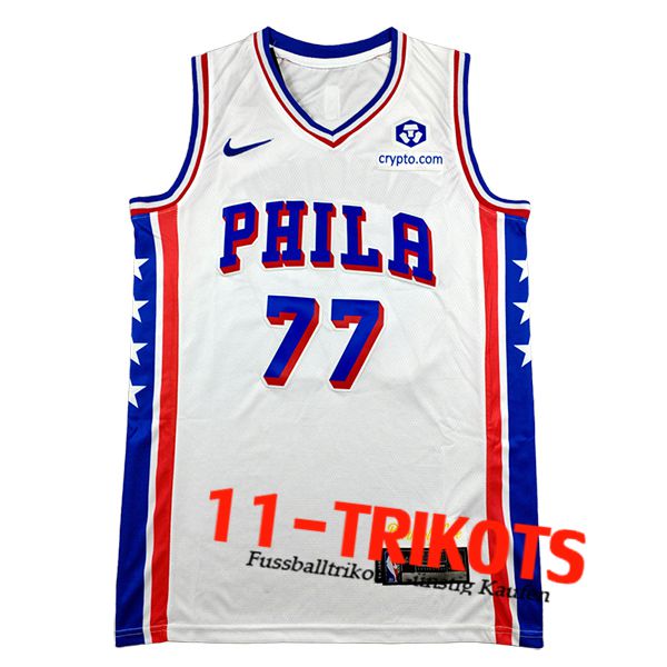 Philadelphia 76ers NBA shirts (EDGECOMBE #77) 2025/26 Wit/Blauw/Rood Philadelphia 76ers NBA shirts (EDGECOMBE #77) 2025/26 Wit/Blauw/Rood
