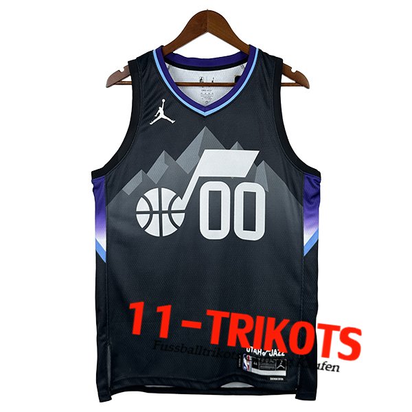 Utah Jazz NBA shirts (MARKKANEN #00) 2025/26 Zwart/Grijs/Purper