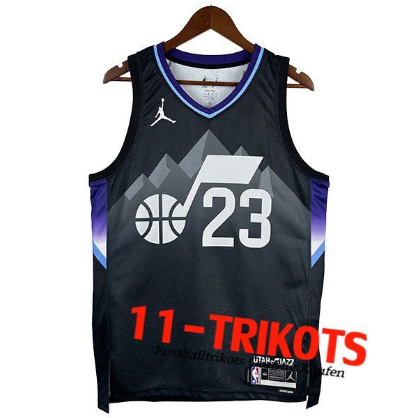 Utah Jazz NBA shirts (MARKKANEN #23) 2025/26 Zwart/Grijs/Purper