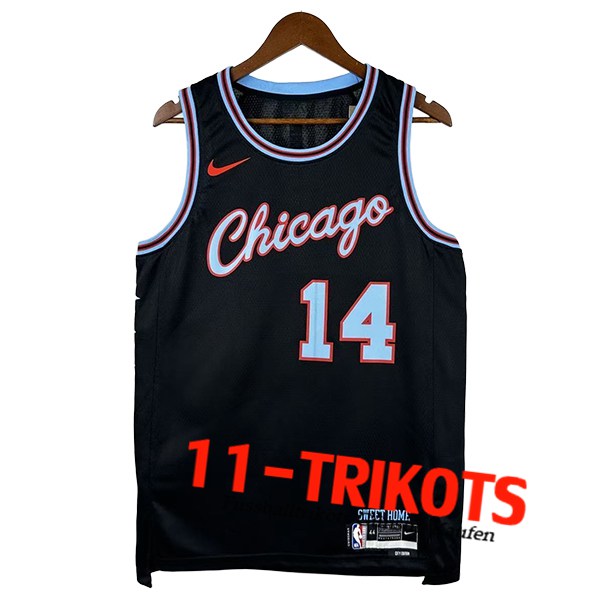 Chicago Bulls NBA shirts (BUZELIS #14) 2025/26 Zwart/Blauw Chicago Bulls NBA shirts (BUZELIS #14) 2025/26 Zwart/Blauw