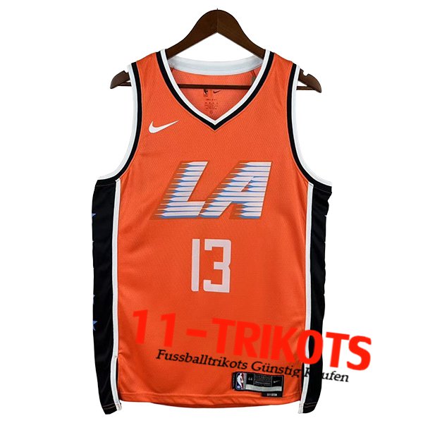 Los Angeles Clippers NBA shirts (GEORGE #13) 2025/26 Oranje/Zwart