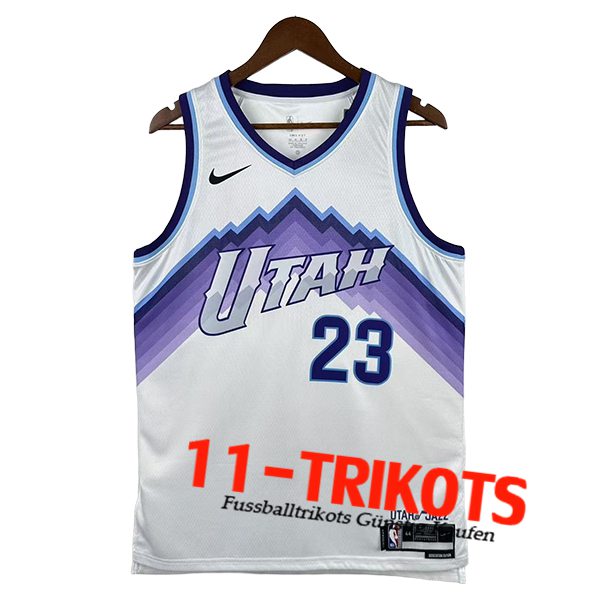 Utah Jazz NBA shirts (MARKKANEN #23) 2025/26 Wit/Purper