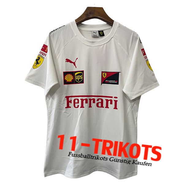 T-Shirt Scuderia Ferrari Team Wit 2025 -02