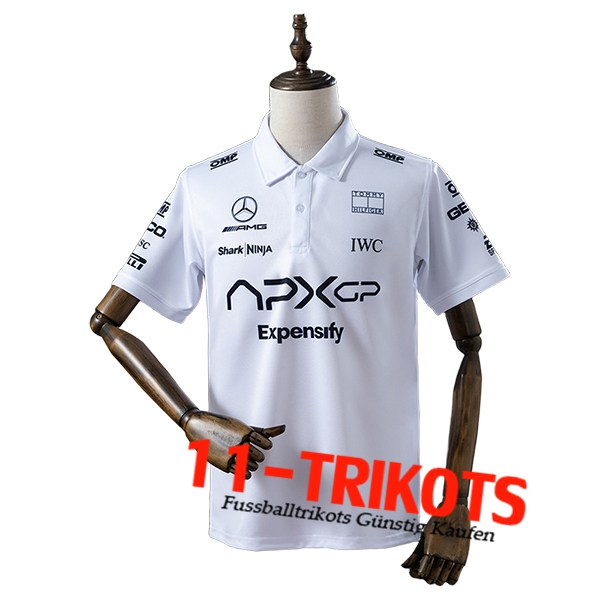 Polo F1 Mercedes Benz Team Wit/Zwart 2025 -02 Polo F1 Mercedes Benz Team Wit/Zwart 2025 -02