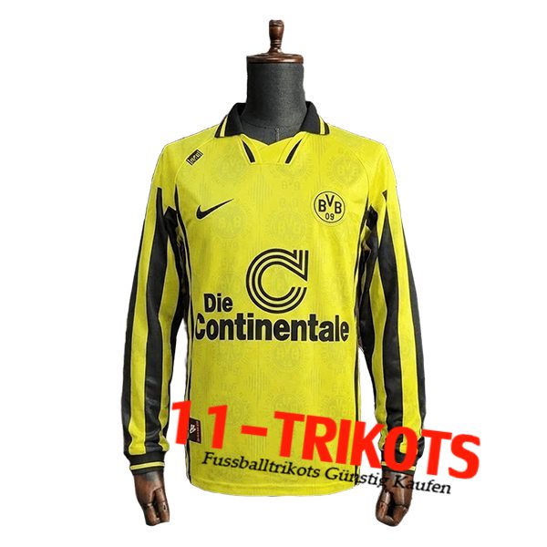 Dortmund BVB Retro Thuisshirt Lange Mouwens 1996/1997 Dortmund BVB Retro Thuisshirt Lange Mouwens 1996/1997