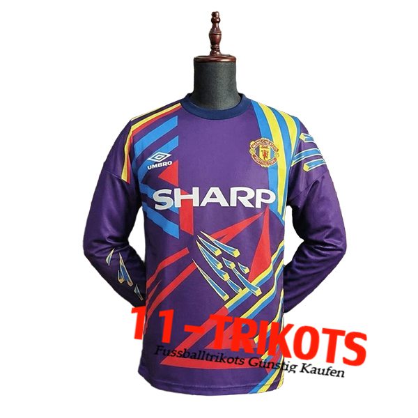 Manchester United Voetbalshirts Retro Doelman Purper 1992/1993