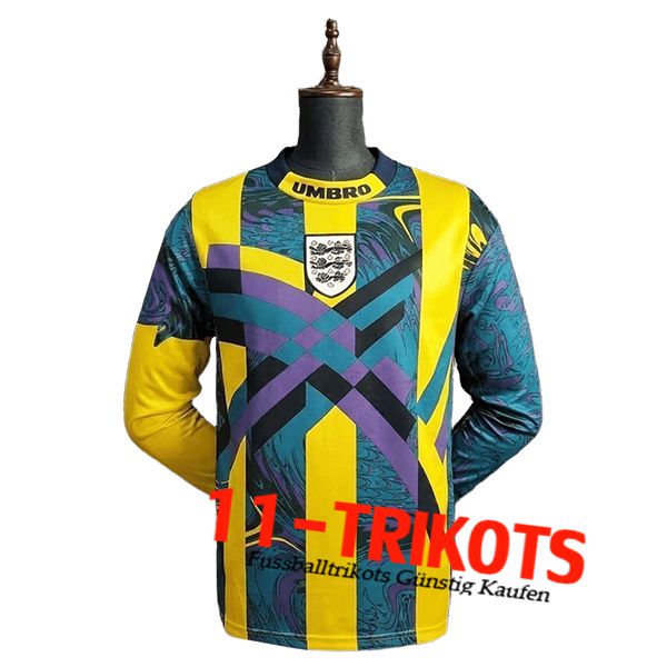Engeland Voetbalshirts Retro Doelman Lange Mouwens 1995