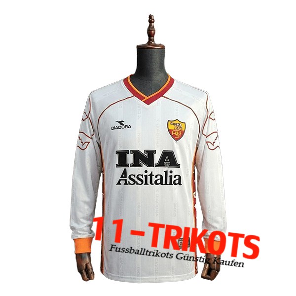 AS Rome Retro Kinderen Uitshirt Lange Mouwens 1999/2000