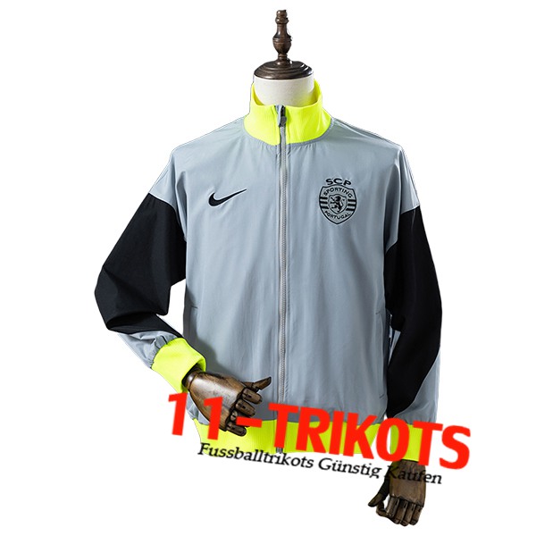 Sporting Lisbon Windjak Grijs/Zwart/Groente 2025/2026
