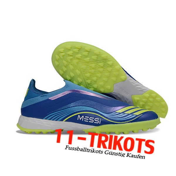 Adidas Voetbalschoenen F50 Pro Laceless TF Blauw/Groente