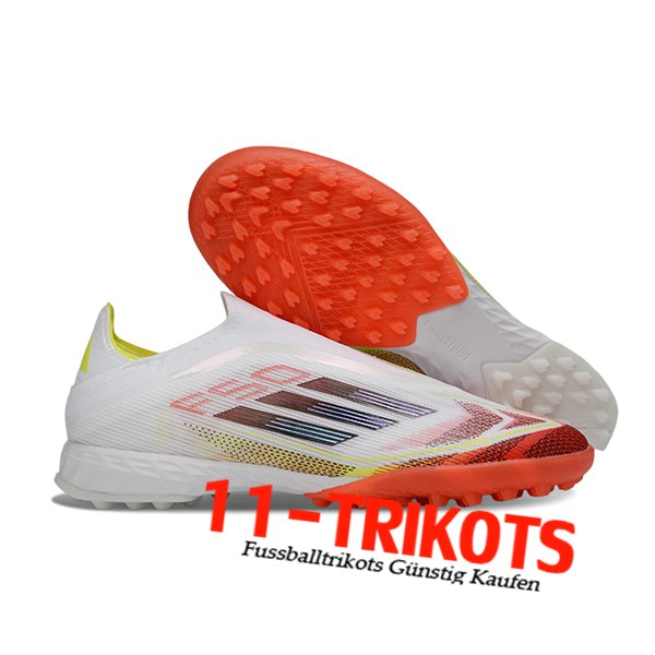 Adidas Voetbalschoenen F50 Pro Laceless TF Wit/Oranje