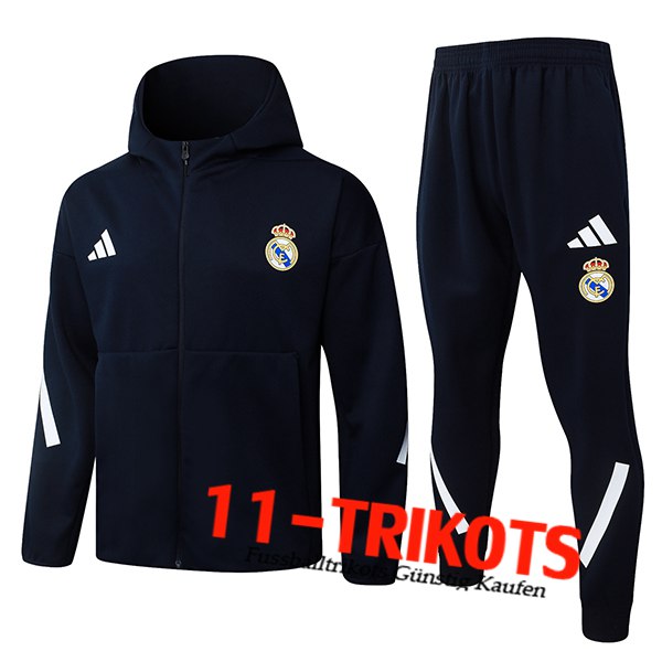 Real Madrid Trainingspak Met Capuchon Trainingsjack Windjak koningsblauw 2025/2026