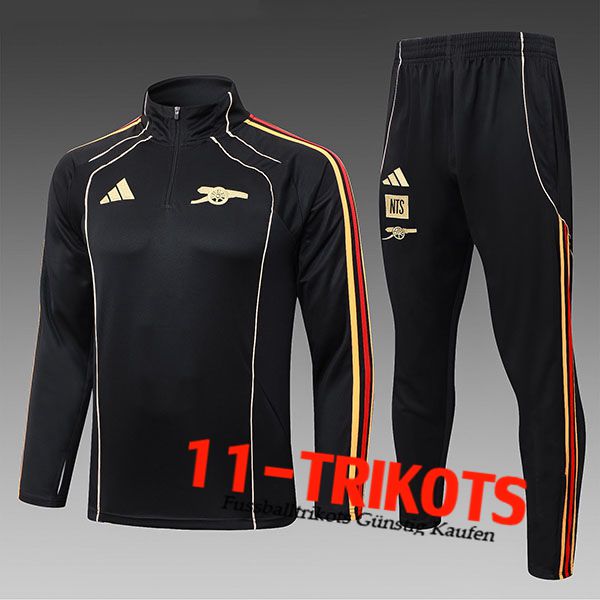 Arsenal Trainingspak Kinderen Zwart/Rood/Geel 2025/2026 Arsenal Trainingspak Kinderen Zwart/Rood/Geel 2025/2026