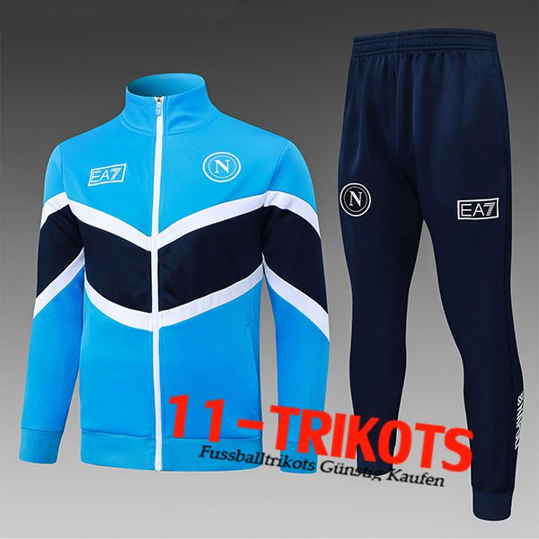 SSC Napoli Trainingspak jack Kinderen Blauw/Wit 2025/2026