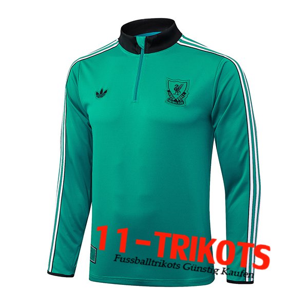 FC Liverpool Trainings Sweatshirt Groente/Wit/Zwart 2025/2026 FC Liverpool Trainings Sweatshirt Groente/Wit/Zwart 2025/2026