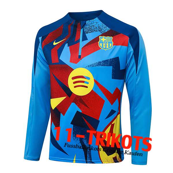 FC Barcelona Trainings Sweatshirt Blauw/Rood/Geel 2025/2026 FC Barcelona Trainings Sweatshirt Blauw/Rood/Geel 2025/2026