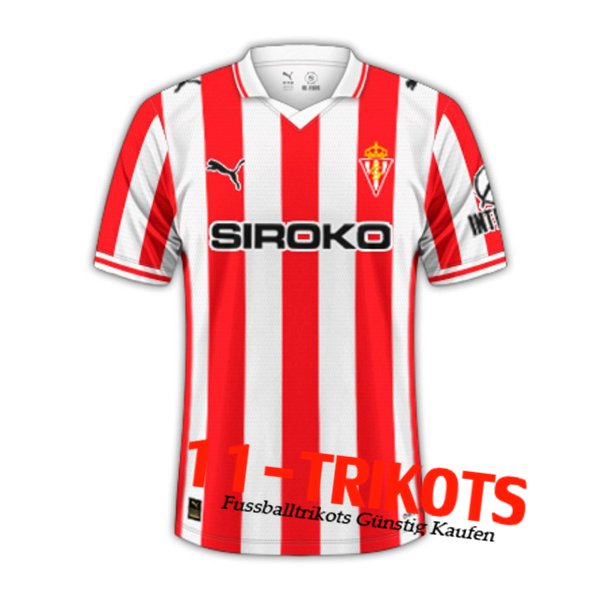 Nieuwe Sporting Gijon Thuisshirt 2025/2026