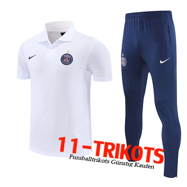 PSG Poloshirt Weiß 2025/2026 PSG Poloshirt Weiß 2025/2026