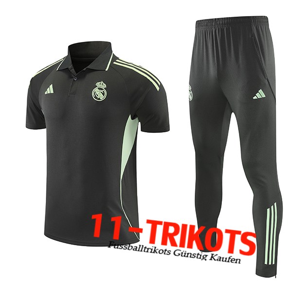 Real Madrid Poloshirt Grau/Grün 2025/2026 -02