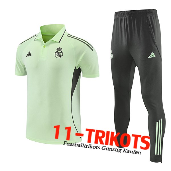 Real Madrid Poloshirt Grün/Grau 2025/2026