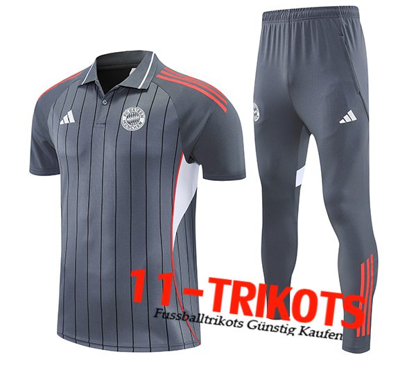 Bayern Munchen Poloshirt Grau/Weiß/Orange 2025/2026