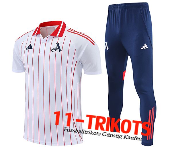 Arsenal Poloshirt Weiß/Rot 2025/2026