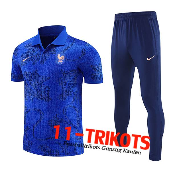 Frankreich Poloshirt Navy blau 2025/2026