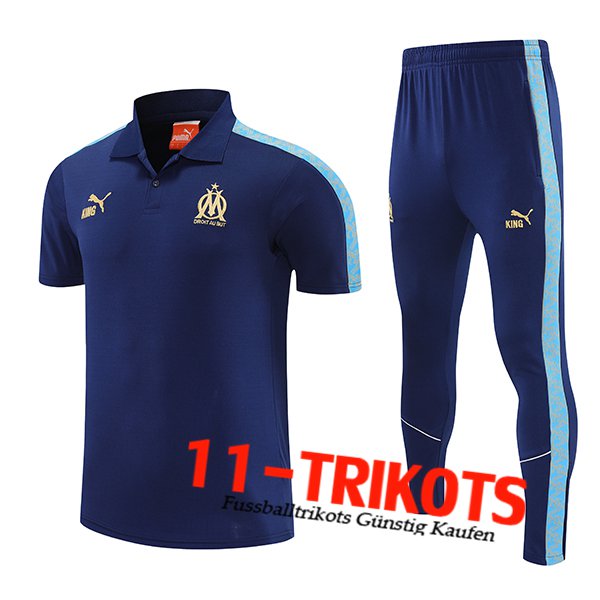 Marseille Poloshirt Navy blau 2025/2026 Marseille Poloshirt Navy blau 2025/2026